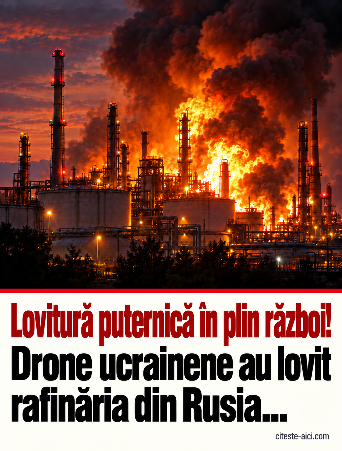 Rafinărie rusească lovită de drone. Ce se știe despre incendiul de la Riazan — grafică Citește Aici