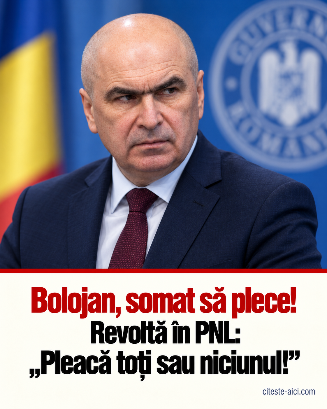 Bolojan, somat să plece de Alin Tișe. Demisiile cerute în PNL provoacă o revoltă în partid — ilustrație editorială Citește Aici