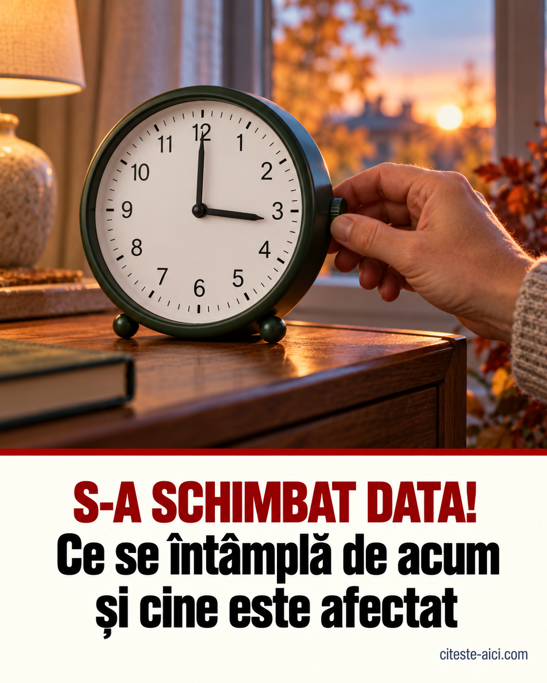 Weekendul cu 25 de ore se apropie. Când dăm ceasurile înapoi în 2026 — ilustrație editorială