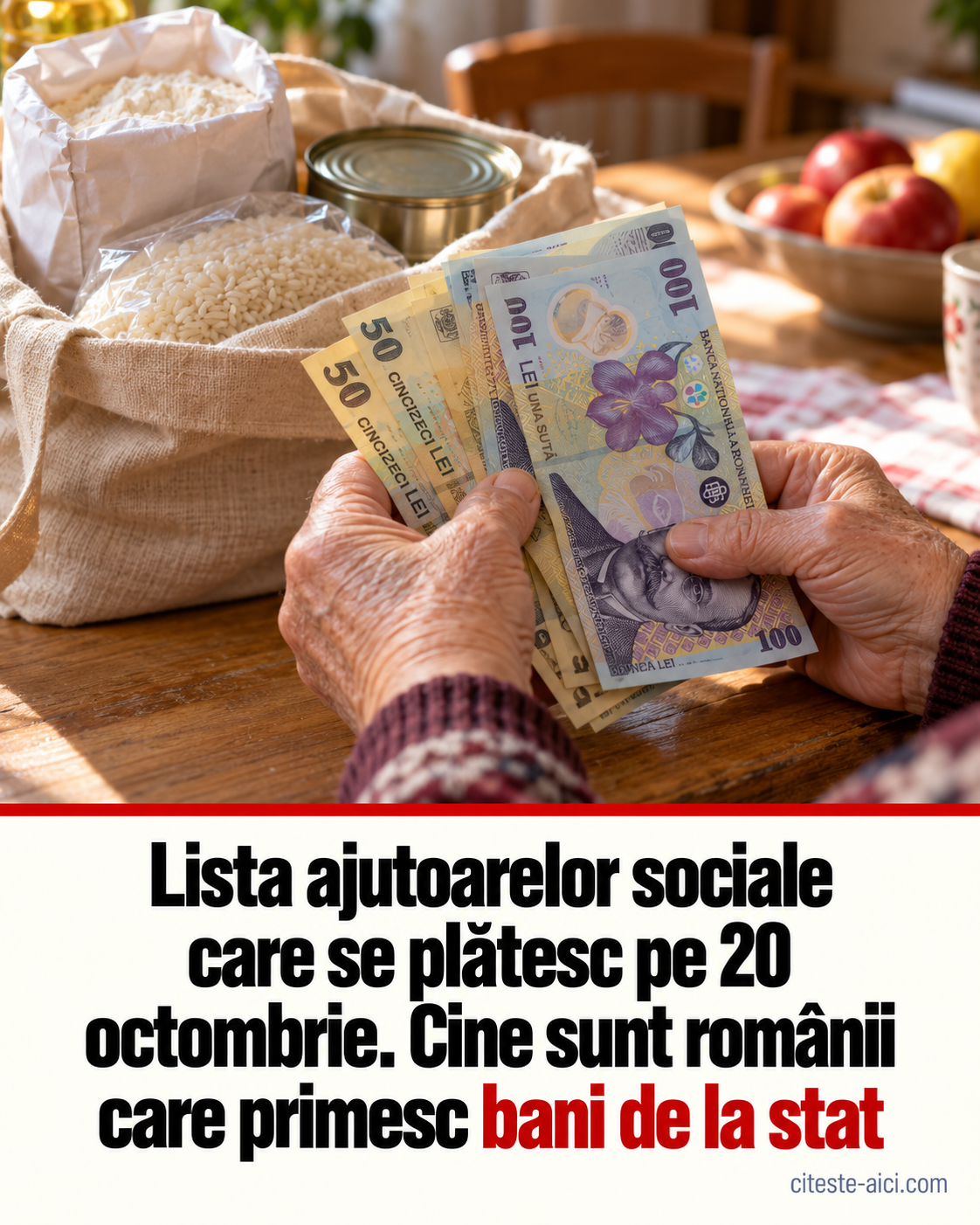 Plățile sociale programate pe 20 octombrie: ce beneficii sunt vizate — ilustrație editorială