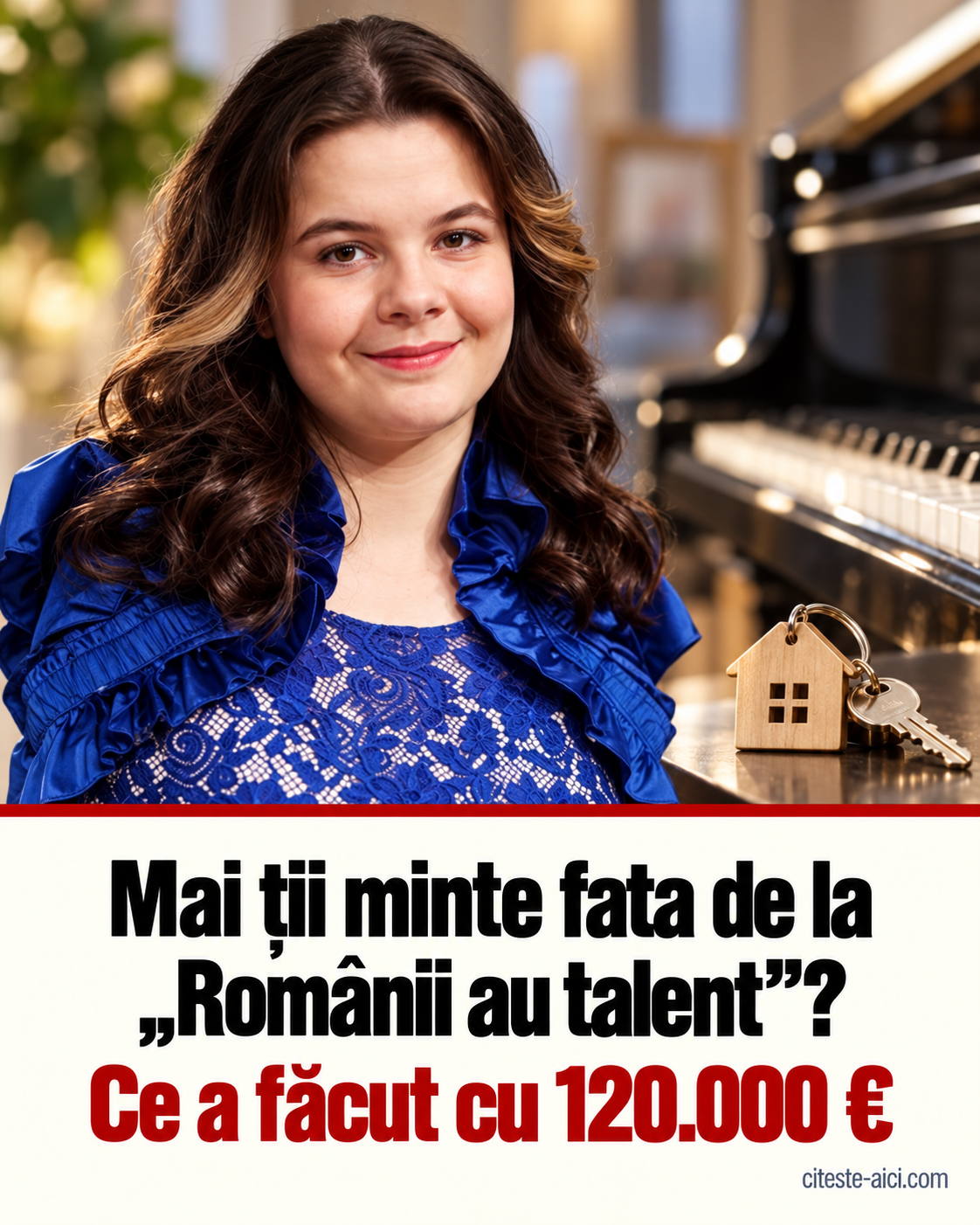 Mai ții minte câștigătoarea de la Românii au talent? Ce a făcut Lorelai cu premiul de 120.000 de euro — ilustrație editorială Citește Aici