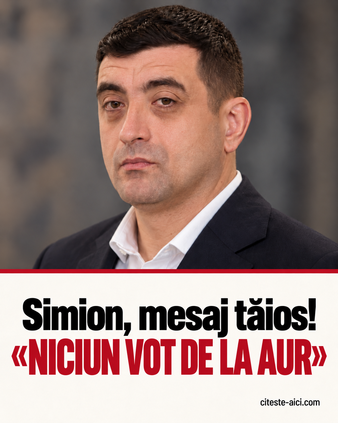 Simion, mesaj tăios! «Niciun vot de la AUR». Imagine ilustrativă realizată cu AI.