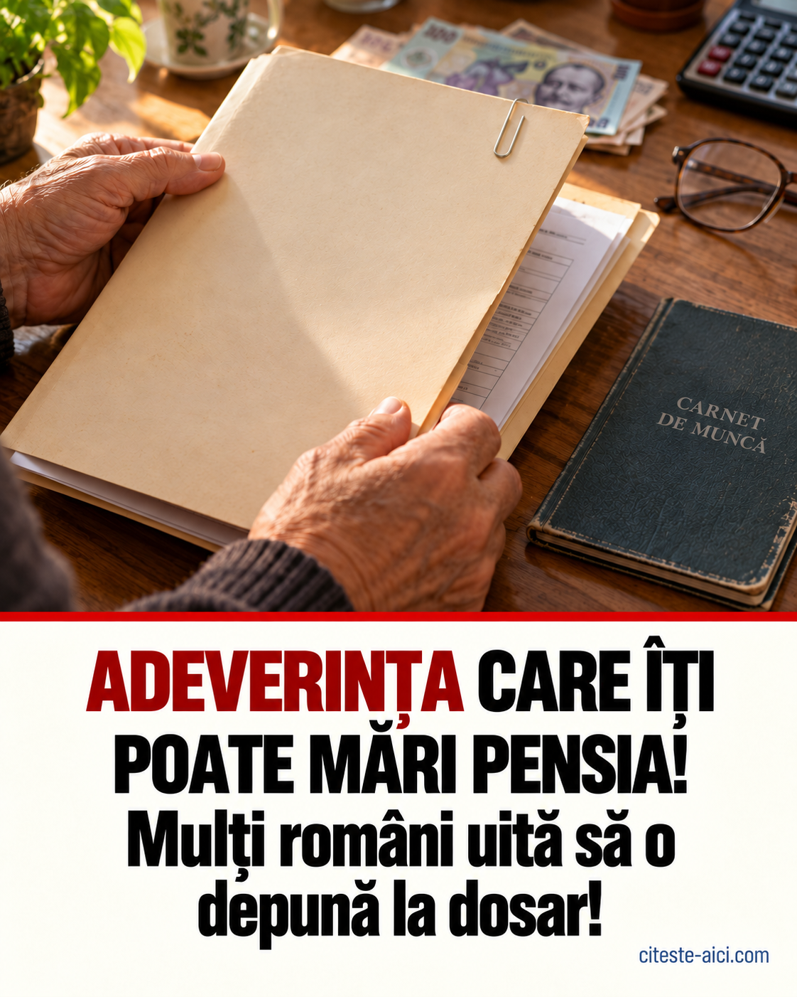Adeverința de venituri care poate schimba pensia. Cine are motive să își verifice dosarul — ilustrație editorială