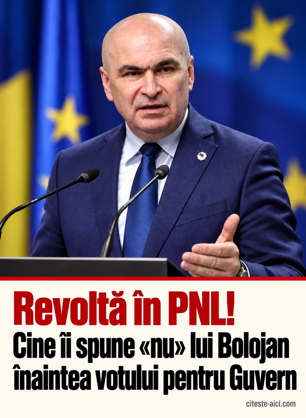 Revoltă în PNL! — Cine îi spune «nu» lui Bolojan — înaintea votului pentru Guvern. Consiliul European / © Uniunea Europeană, fotografie din 6 martie 2025. Decupaj, contrast și compoziție asistate de AI; portretul nu este de la ședința PNL din octombrie.