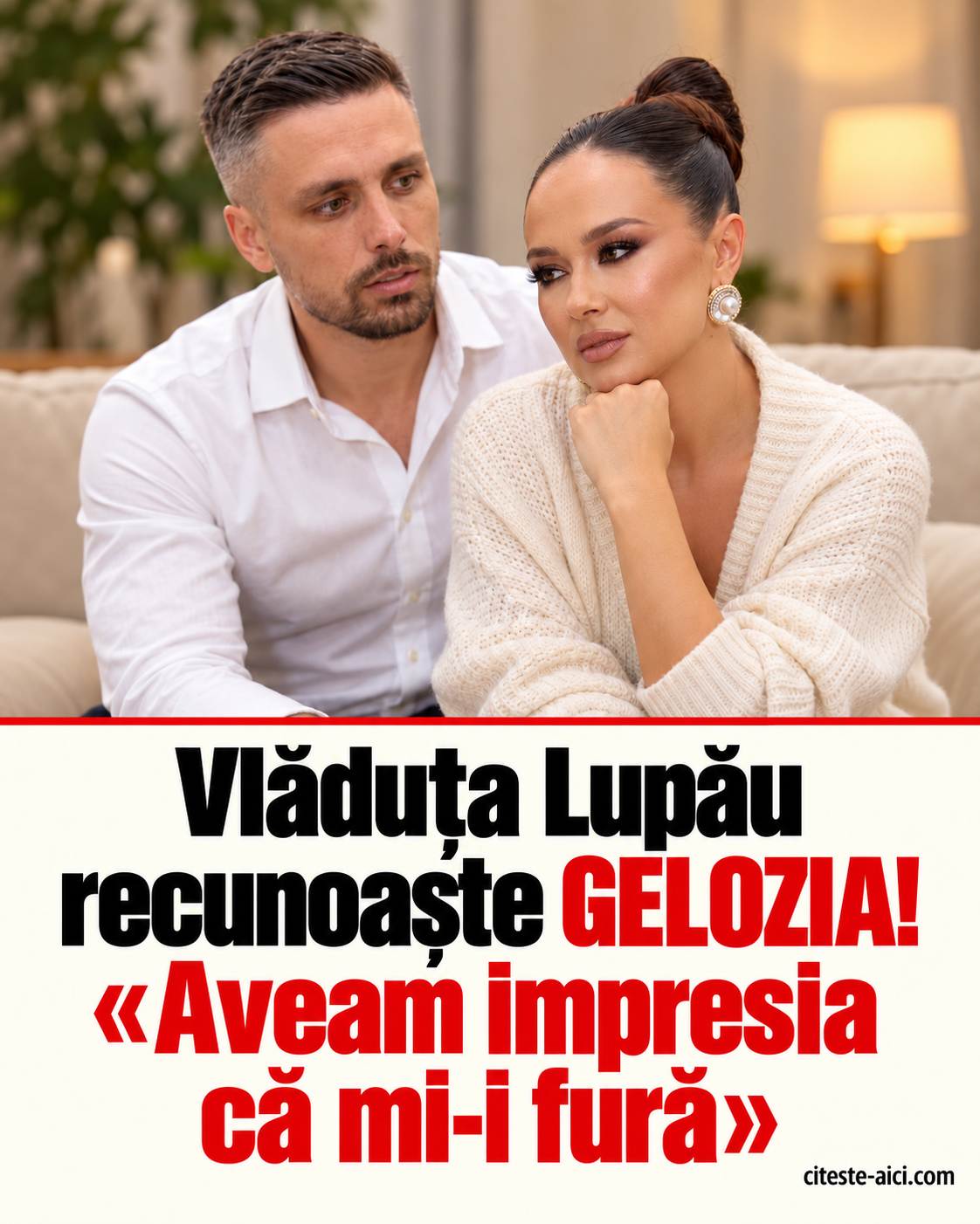 Ilustrație realizată cu AI pentru Vlăduța Lupău recunoaște episodul de gelozie: ce a vrut să spună despre Adi Rus și timpul cu copiii
