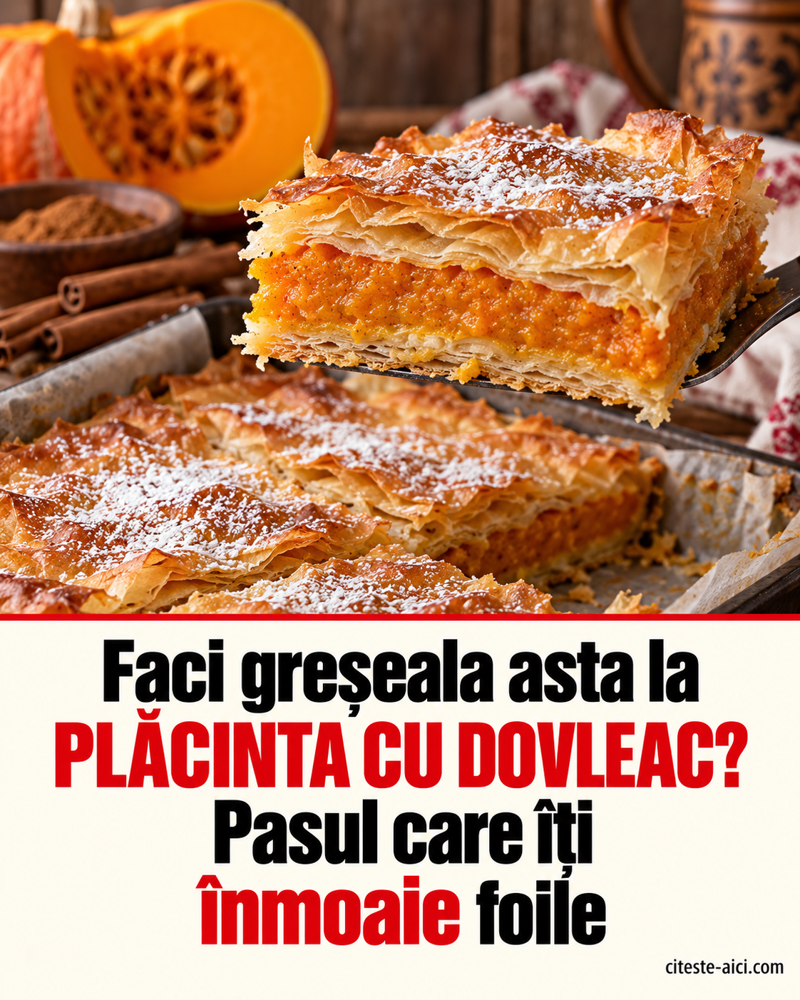 Ilustrație realizată cu AI pentru Ți se înmoaie plăcinta cu dovleac? Umplutura și pasul de dinaintea coacerii care fac diferența