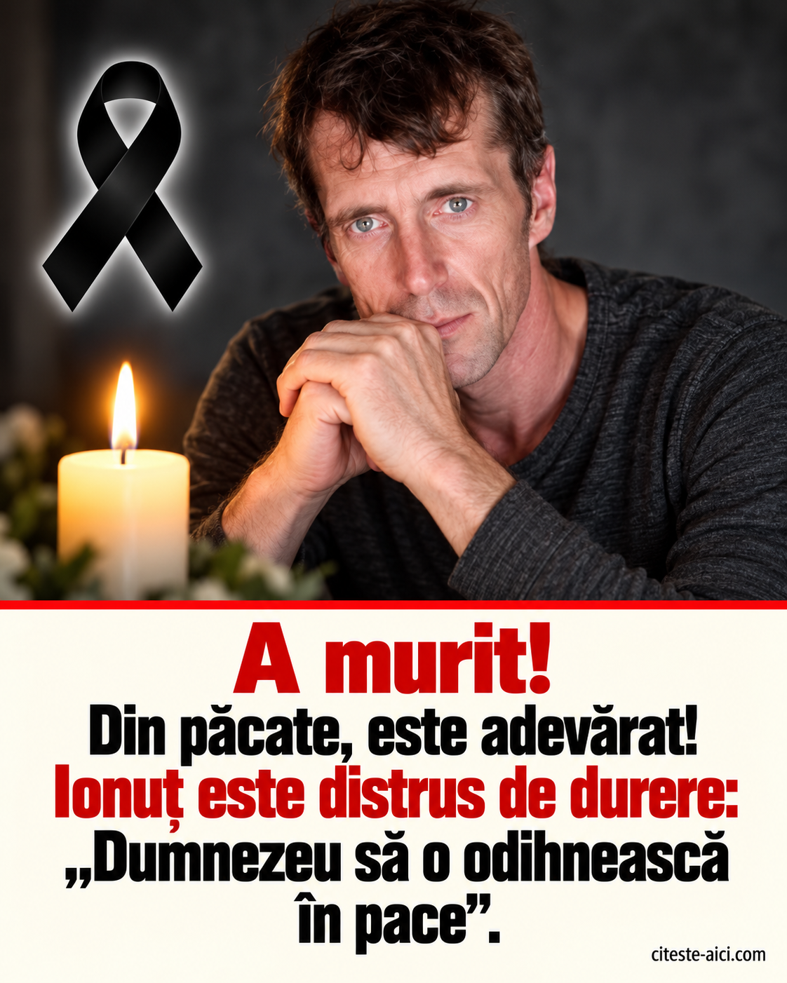 Ilustrație realizată cu AI pentru A murit! Ionuț, mesaj de durere după pierderea fostei soții. Ce a spus despre Dana și despre copilul lor