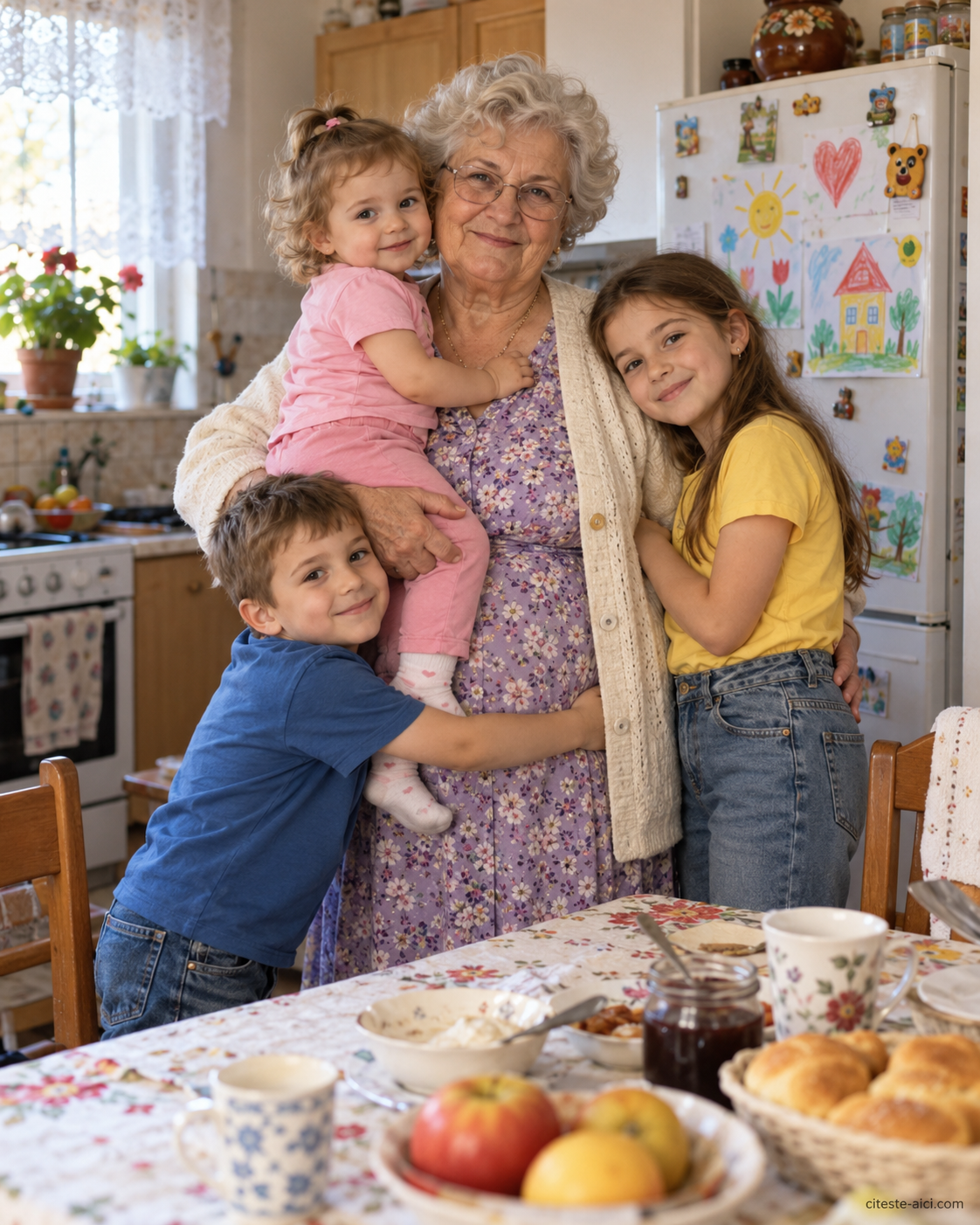 Cumnata spunea că mama nu face nimic toată ziua. Am găsit-o cu trei copii în bucătărie și ceaiul neatins — poveste ilustrată